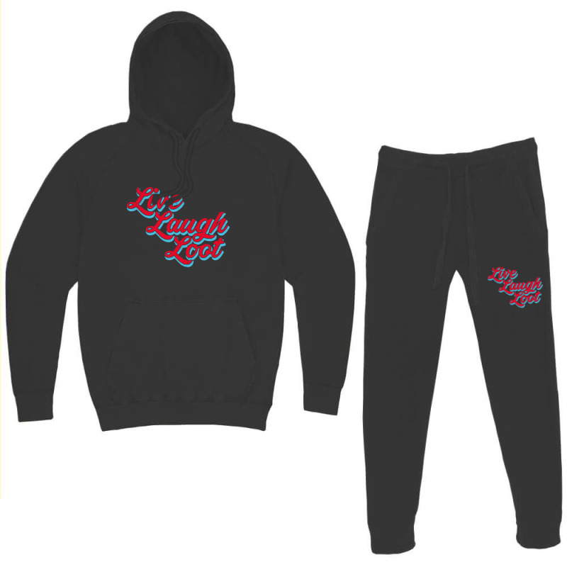 Live Laugh Loot (worn - Red Cyan) Hoodie & Jogger set by Kuwannin528 | Artistshot