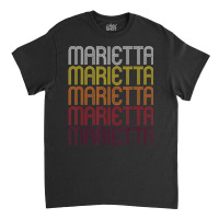 Marietta Retro Wordmark Pattern Vintage Style Classic T-shirt | Artistshot