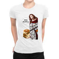 Jesus Omg Waffles Active Ladies Fitted T-shirt | Artistshot