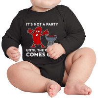 It's Not A Party Until The Weiner Comes Out Bbq Hot Dog Long Sleeve Baby Bodysuit | Artistshot