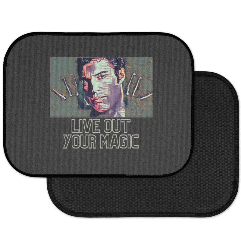 Live Out Your Magic (famous Face With Hands Fingers) Rear Car Mat | Artistshot