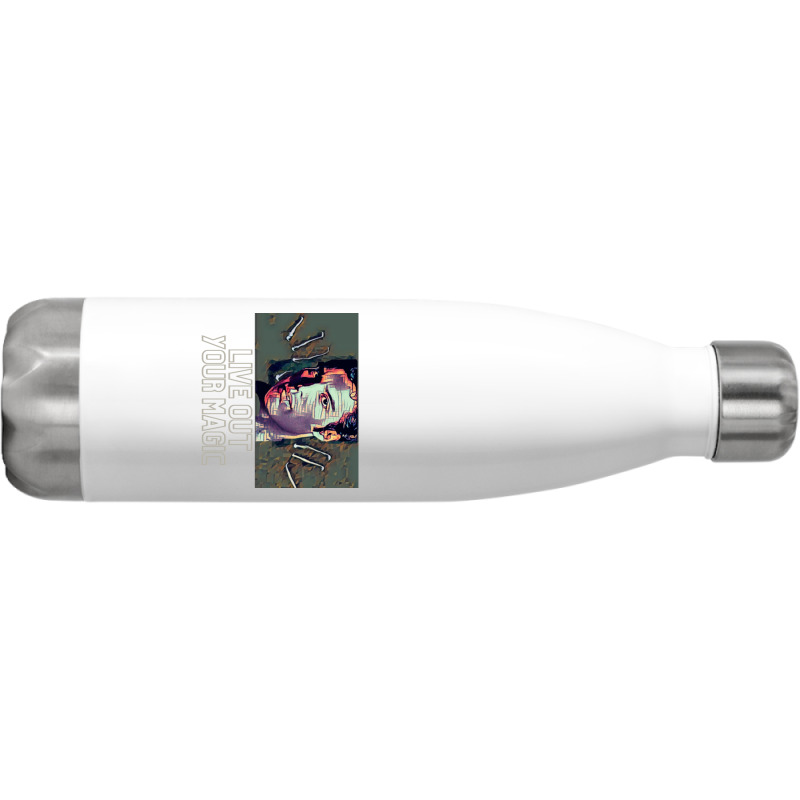 Live Out Your Magic (famous Face With Hands Fingers) Stainless Steel Water Bottle | Artistshot