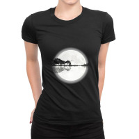 Moonlight Nature Guitar Ladies Fitted T-shirt | Artistshot