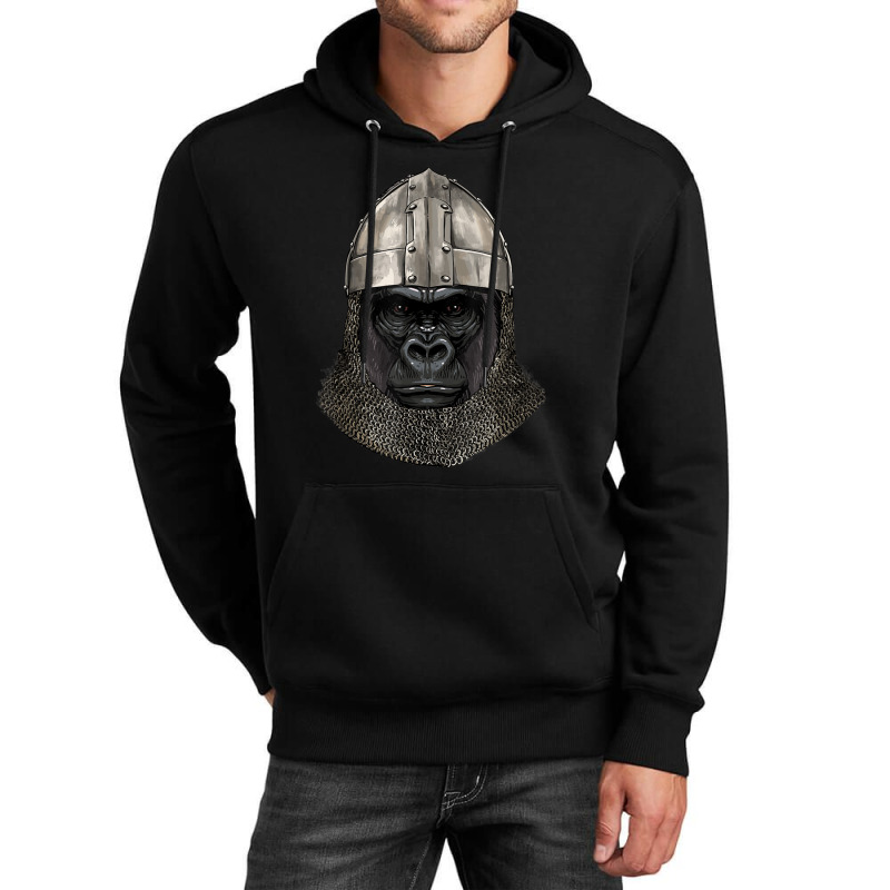 Medieval Gorilla Knight Warrior Gorilla Primate Animal Lover Unisex Hoodie | Artistshot