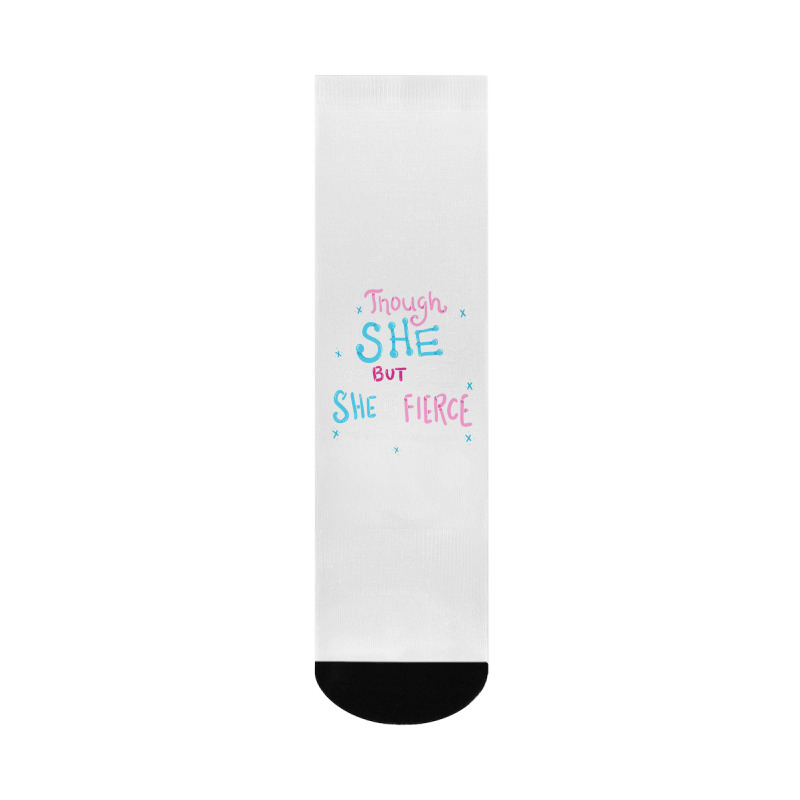 Though She Be But Little She Is Fierce Crew Socks | Artistshot