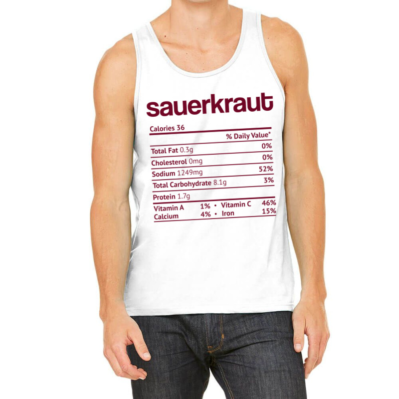 Sauerkraut Nutrition Fact Funny Thanksgiving Christmas Premium T Shirt Tank Top by cm-arts | Artistshot