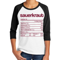 Sauerkraut Nutrition Fact Funny Thanksgiving Christmas Premium T Shirt Youth 3/4 Sleeve | Artistshot