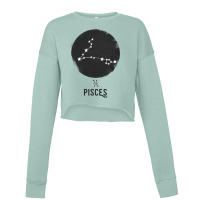 Minimal Pisces Zodiac Sign Cropped Sweater | Artistshot