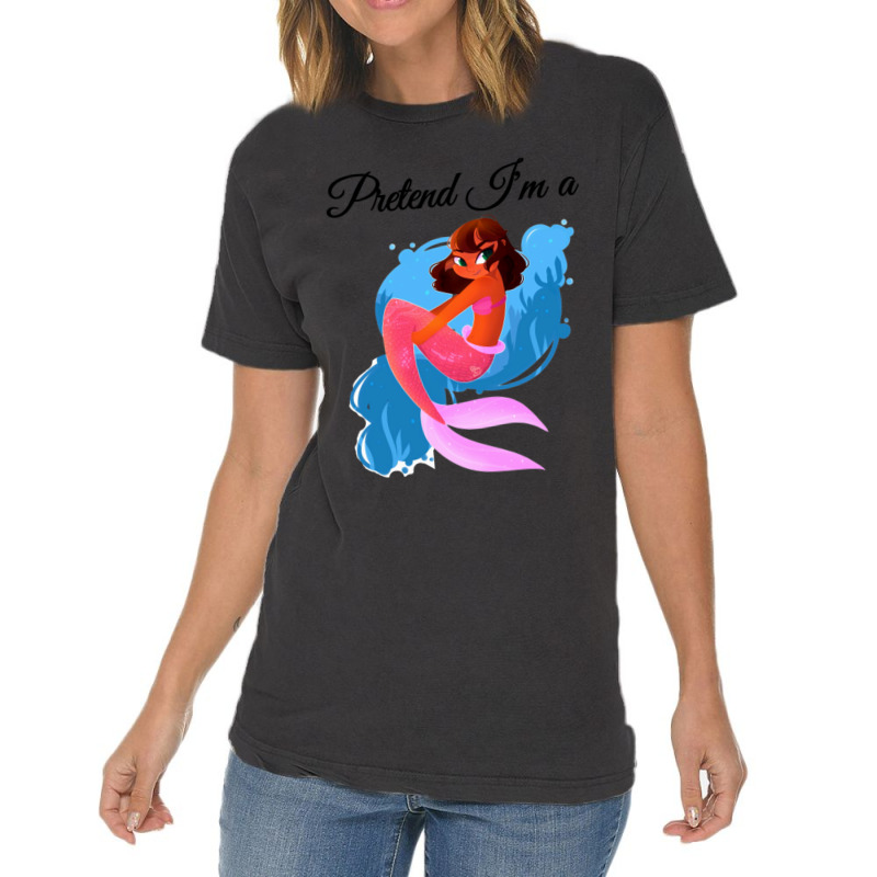 Pretend Im A Mermaid  Animal Halloween Vintage T-shirt | Artistshot