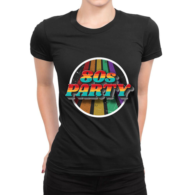 80s Party-wjgt0 Ladies Fitted T-Shirt by Kenruhaea79 | Artistshot