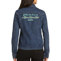 Ketchikan Alaska Native Art Salmon Fishing Capital Souvenir Tank Top Ladies Denim Jacket | Artistshot