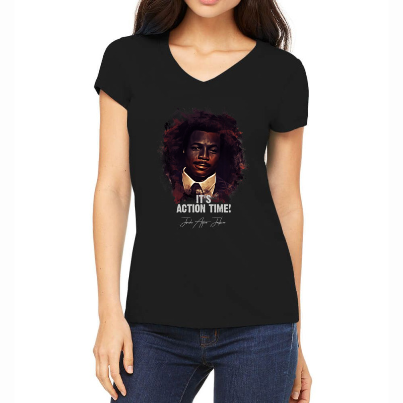 Its Action Time - Sgt. Jericho Action Jackson - Carl Weathers Gift Women's V-Neck T-Shirt by AmandaGoodrich | Artistshot