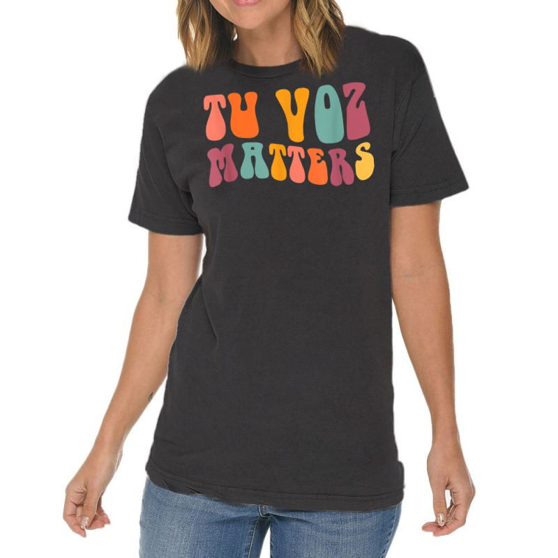 Tu Voz Matters Spanish Speech Language Pathologist Slp Slpa T Shirt Vintage T-Shirt by cm-arts | Artistshot