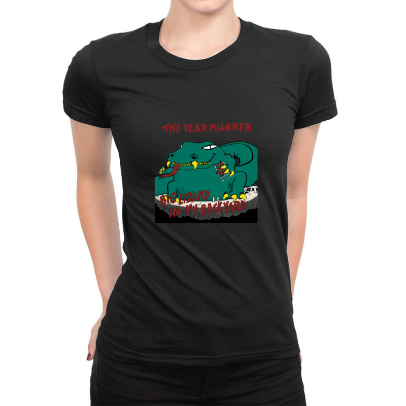 Dead Milkmen Big Lizard Ladies Fitted T-Shirt by JesusMesaMurillo | Artistshot