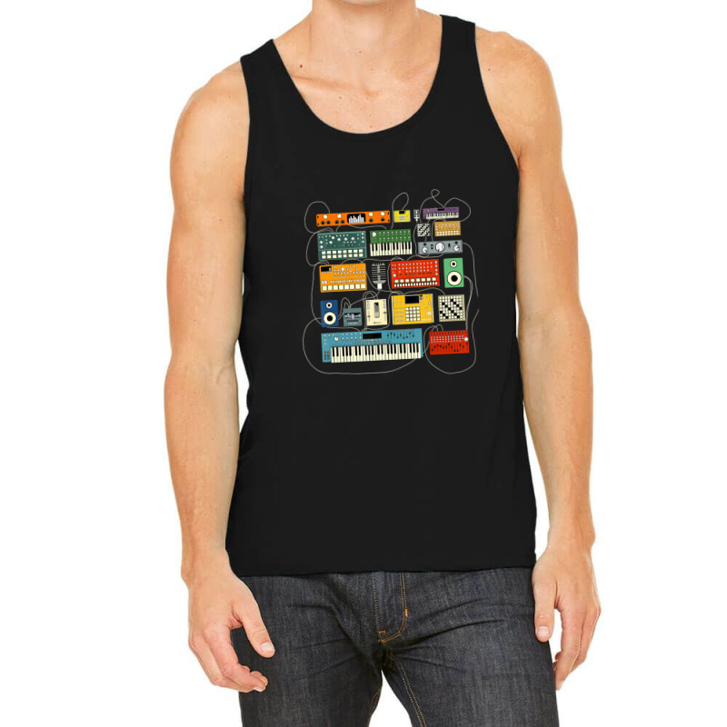 Synthesizer And Drum Machine For Electronic Musician Tank Top | Artistshot