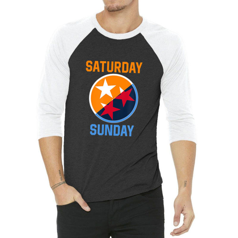 Tennessee Weekend Fan Of The Vols Football Orange White Flag 1 3/4 Sleeve Shirt by MickeyRobison | Artistshot