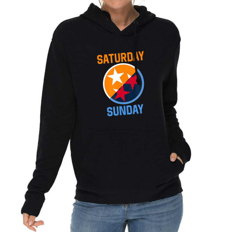 Tennessee Weekend Fan Of The Vols Football Orange White Flag 1 Lightweight Hoodie by MickeyRobison | Artistshot