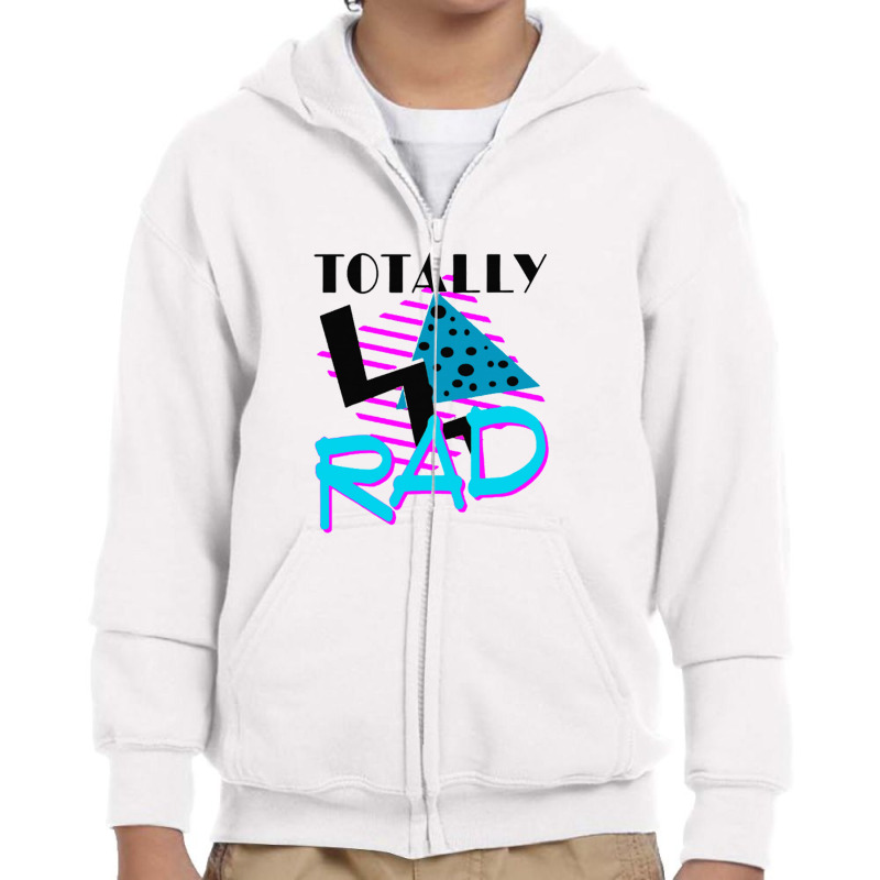 Totally Rad 1980s Youth Zipper Hoodie by Mollystinnettc | Artistshot