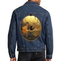 Dance Time Pumpkin Black Scared Cat Halloween T Shirt Men Denim Jacket | Artistshot