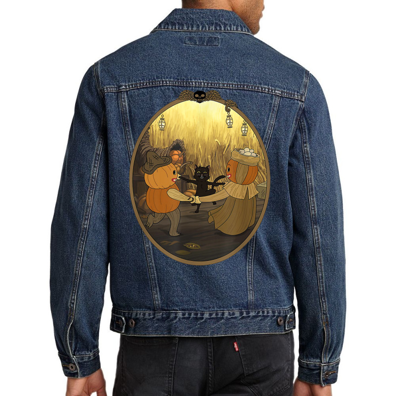 Dance Time Pumpkin Black Scared Cat Halloween T Shirt Men Denim Jacket by cm-arts | Artistshot