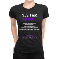 Emotional Abuse Awareness I Am Faking It - In This Family We Fight Tog Ladies Fitted T-shirt | Artistshot