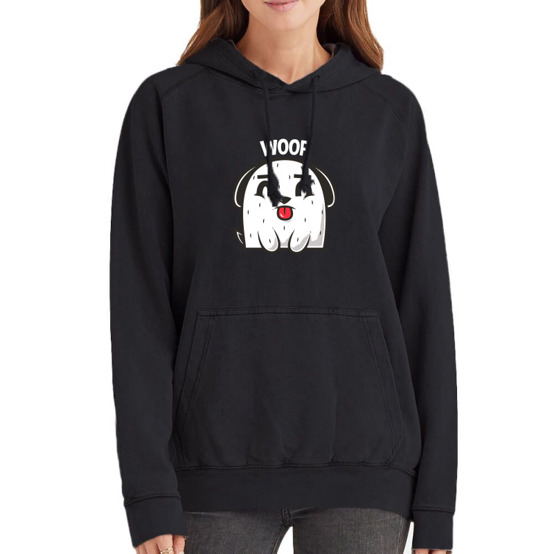 Woof, Dog Vintage Hoodie | Artistshot