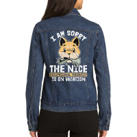 On Vacation Occupational Therapy Dog Ot-a Therapist Ladies Denim Jacket | Artistshot