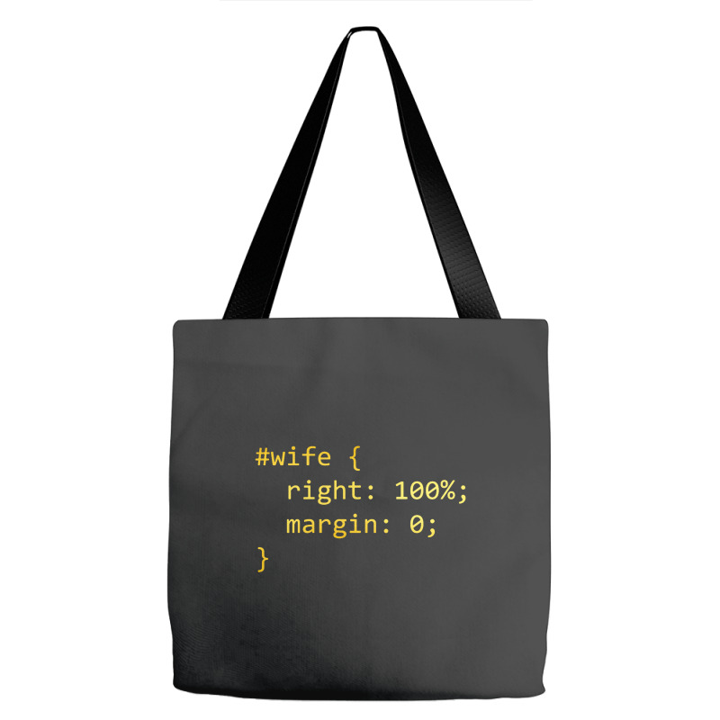 Funny Programming Wife Right Margin Tote Bags | Artistshot