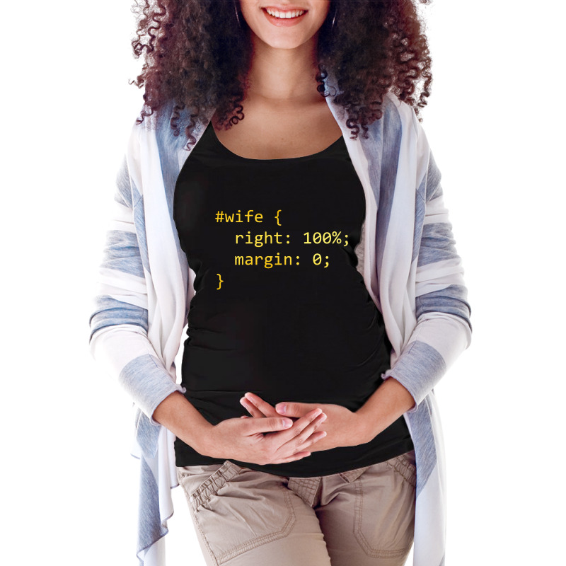 Funny Programming Wife Right Margin Maternity Scoop Neck T-shirt by ardylanda | Artistshot