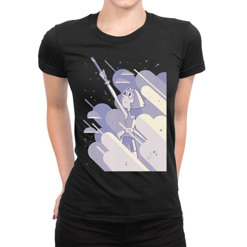 Steven Universe Pearl Clouds Ladies Fitted T-Shirt by duongnhannam | Artistshot