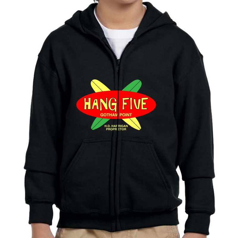 Hang Five (dark Variant)   Adam West Youth Zipper Hoodie | Artistshot