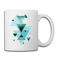 Geometric Triangle Compilation In Teal Coffee Mug | Artistshot