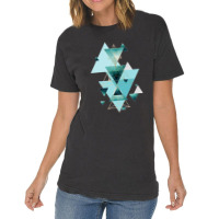 Geometric Triangle Compilation In Teal Vintage T-shirt | Artistshot