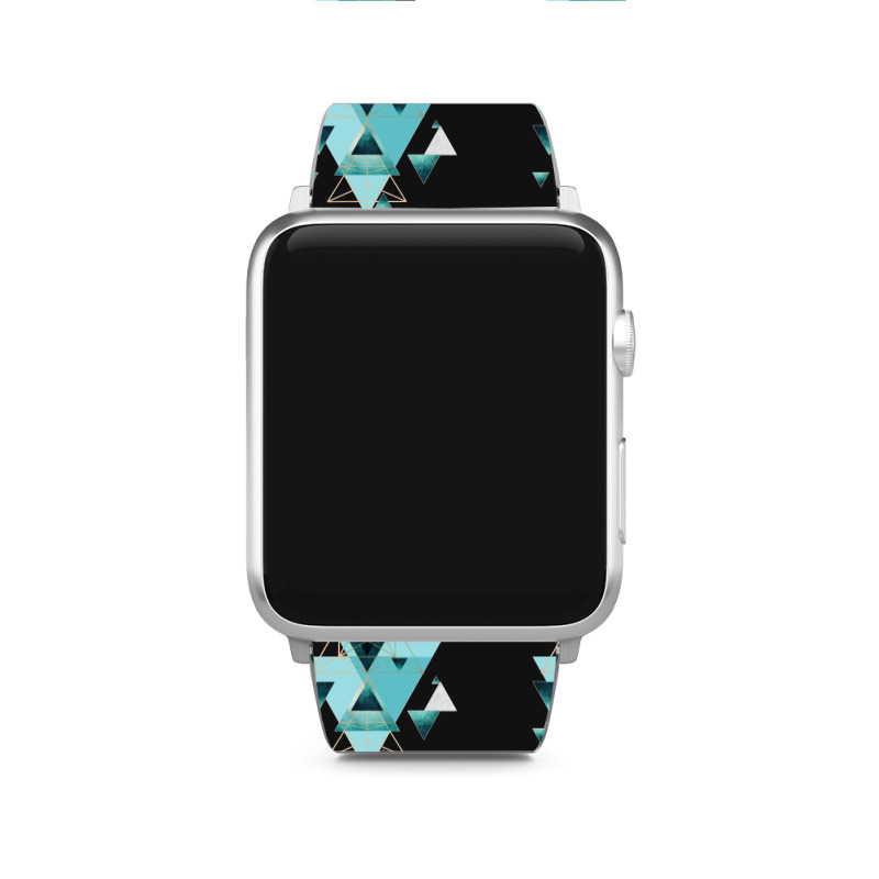 Geometric Triangle Compilation In Teal Apple Watch Band | Artistshot