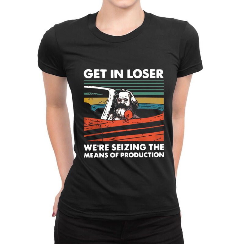 Get In Car Ladies Fitted T-shirt | Artistshot