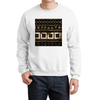 Latvian Traditional Pagan Symbols Of Luck And Light In Gold Crewneck Sweatshirt | Artistshot