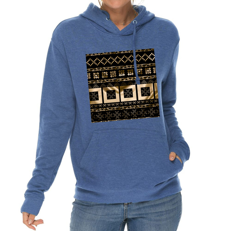 Latvian Traditional Pagan Symbols Of Luck And Light In Gold Lightweight Hoodie | Artistshot