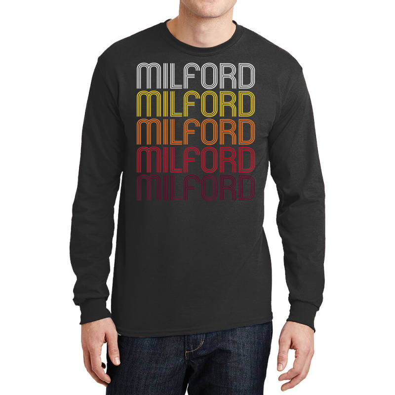 Milford, Mi Vintage Style Michigan Long Sleeve Shirts | Artistshot