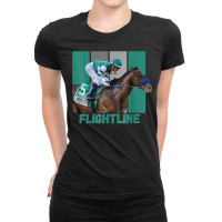 Flightline Horse Racing Thoroughbred Del Mar Santa Anita T Shirt Ladies Fitted T-shirt | Artistshot