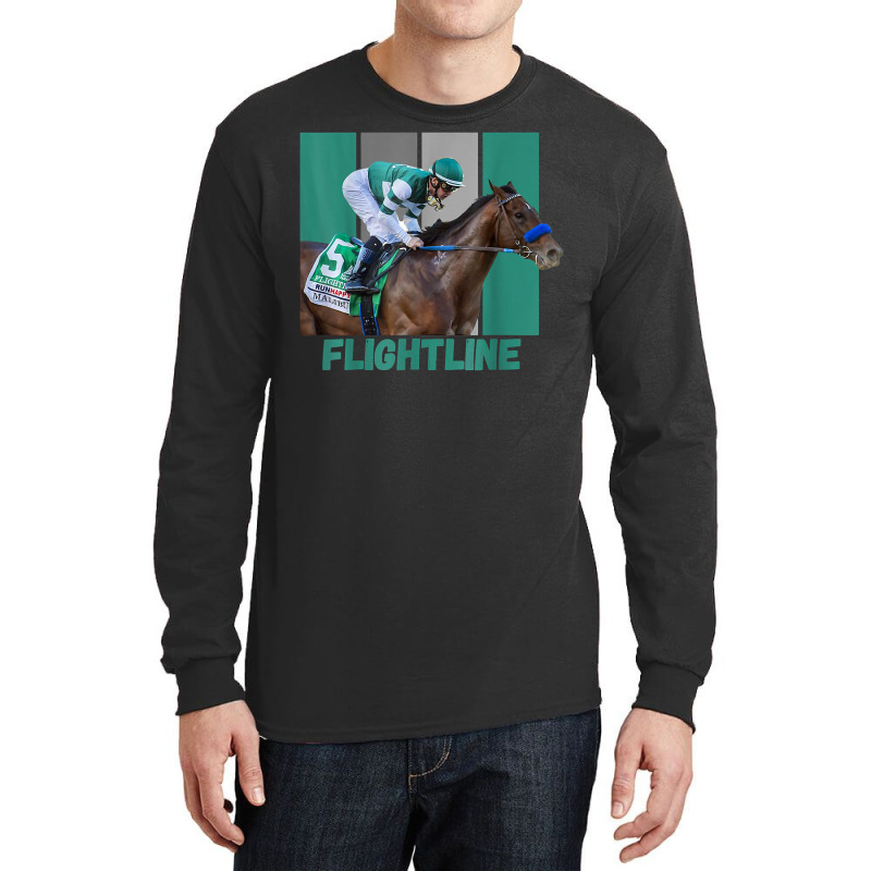 Flightline Horse Racing Thoroughbred Del Mar Santa Anita T Shirt Long Sleeve Shirts by cm-arts | Artistshot