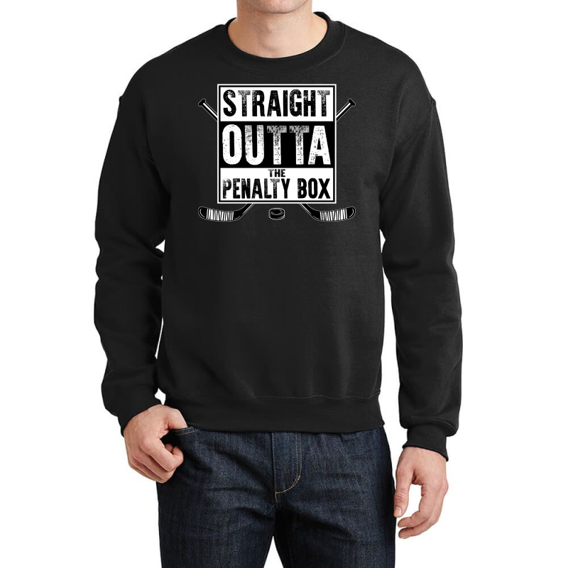 Ice Hockey Player Gift Straight Outta The Penalty Box Pullover Hoodie Crewneck Sweatshirt by cm-arts | Artistshot