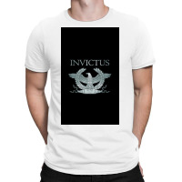 Roman Invictus Eagle, Silver On Black T-shirt | Artistshot