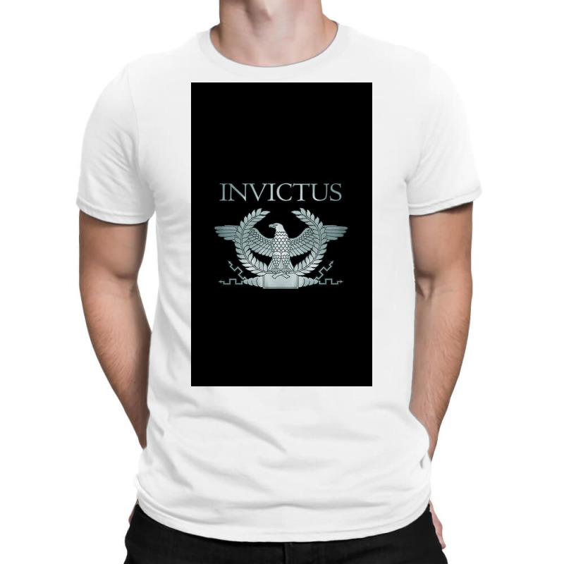 Roman Invictus Eagle, Silver On Black T-Shirt by Hannahjhg | Artistshot