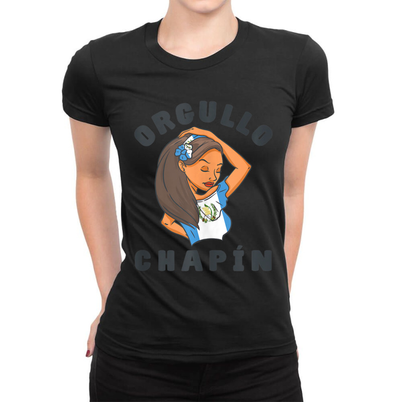 Orgullo Chap??n Bandera Guatemala Flag Blouse Headband Ladies Fitted T-Shirt by cm-arts | Artistshot