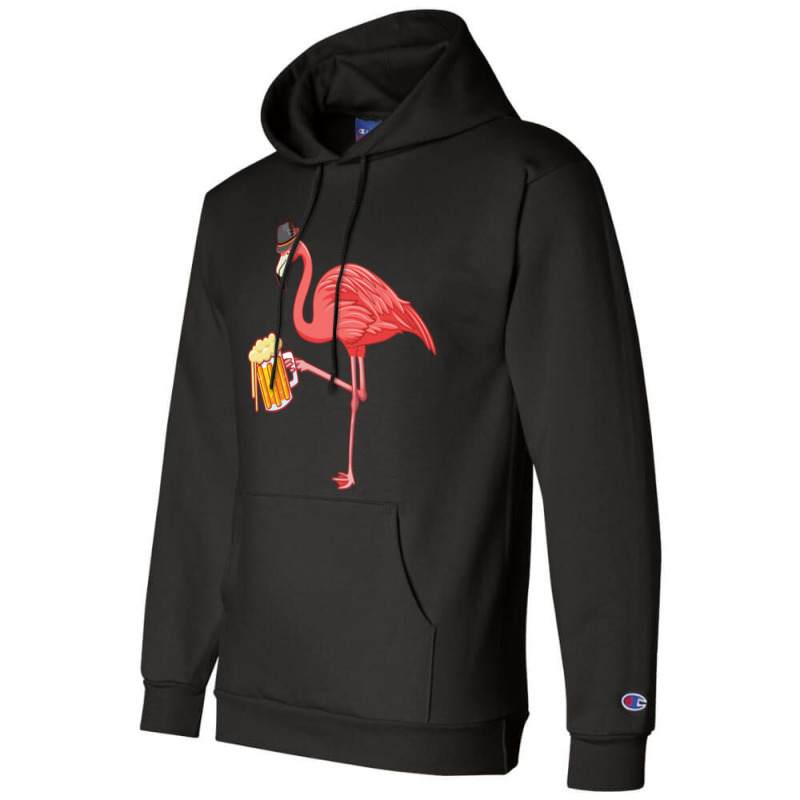 Beer Drinking Flamingo Drinker Wading Bird Oktoberfest Gift Sweatshirt Champion Hoodie by cm-arts | Artistshot