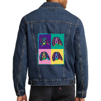 Dog Lover I Pop Art English Springer Spaniel Men Denim Jacket | Artistshot