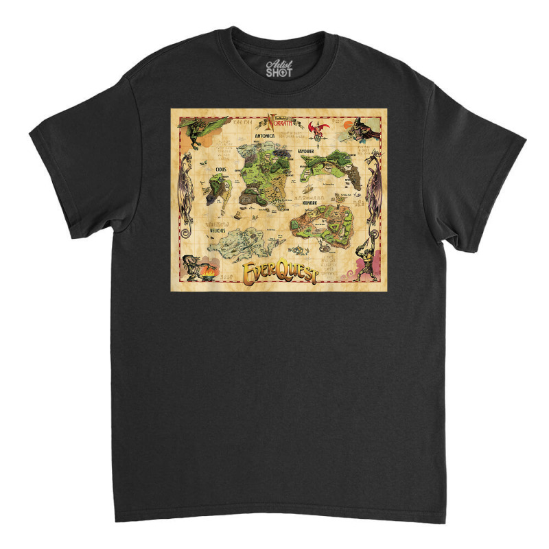 Everquest World Of Norrath Map T Shirt Classic T-shirt | Artistshot