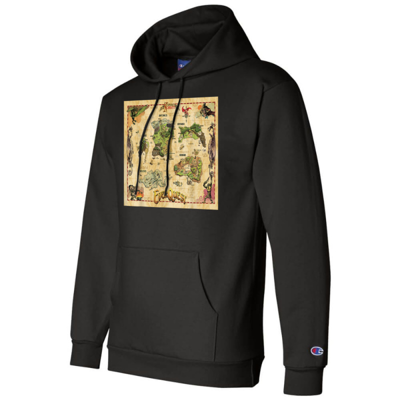 Everquest World Of Norrath Map T Shirt Champion Hoodie | Artistshot