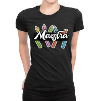 Maestra Spanish Teacher Bilingual Ladies Fitted T-shirt | Artistshot