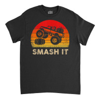 Kids Monster Truck Pumpkin Smash It   Funny Halloween T Shirt Classic T-shirt | Artistshot